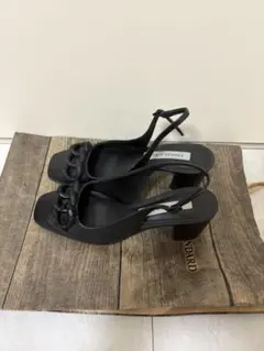 黒 スリングバック ハイヒール