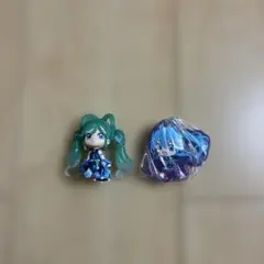 初音ミク カプセルトイ / フィギュア + ラバーキーホルダー / 2点セット