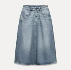 本日限定価格　新品未使用　ZARA　TRF ミッドウエスト デニムスカート S