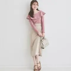 【レッセパッセ】レーススリットタイトスカート