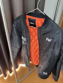 Feltics MA-1 フライトジャケット ブラック×オレンジ サイズ90