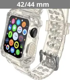 新品✨ アップルウォッチ バンド クリア 42mm 40mm コンパチブル
