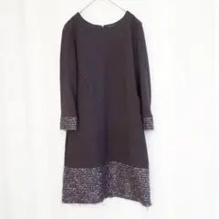 ketty ロングワンピース ニットワンピース 毛混合 ネイビー Mサイズ