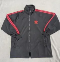 90s　アディダス　トラックジャケット　黒　赤　ジャージ　トラックジャージ