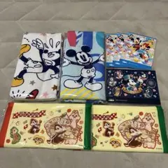 第一生命　ミッキー タオル2枚　チップとデール ペーパータオル2つ　メモ帳