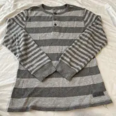 ギャップ キッズ 長袖 ワッフル 140cm ヘンリーネック