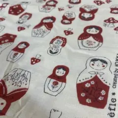 ダブルガーゼ 生地 約1m マトリョーシカ