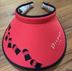 Picone CLUB レディース ゴルフ サンバイザー 赤 美品 ピッコーネのサムネイル