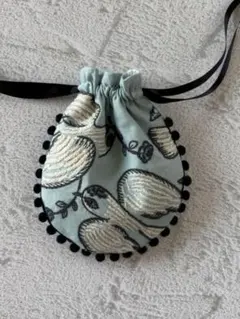 ミナペルホネン following day ×別珍　巾着袋