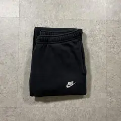 NIKE スウェットパンツ ブラック Lスウッシュ刺繍ロゴ ストレート古着00s