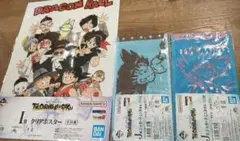 一番くじ ドラゴンボール Ｉ賞クリアポスター1枚＆Ｊ賞ミニタオル孫悟空2枚