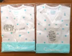 ☆新品☆ブルー　コンビミニ　短肌着　２枚セット　50-60 ワンタッチテープ