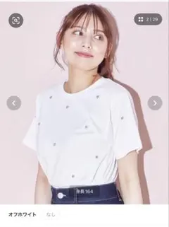 INGNI ラインストーン付きTシャツ