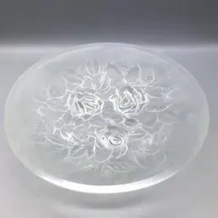 LALIQUE クリスタルコンポート皿 花柄 フロステッドガラス - メルカリ