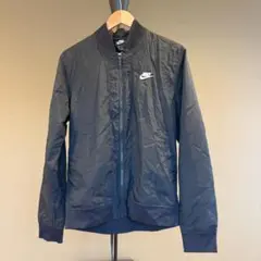 NIKE ナイキ レディース ナイロンジャケット M ブラック 黒 シワ加工有