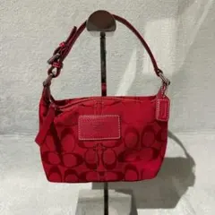 希少 COACH Signature Accessory Pouch Red - メルカリ