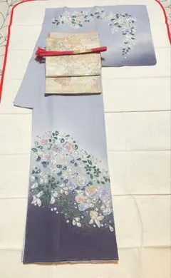 訪問着フルセット　辻ヶ花　作家　落款　名工　豊田宏一　三越　正絹　しつけ糸付き