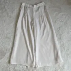 【新品　未使用】PLST ホワイト ワイドパンツ シフォン風