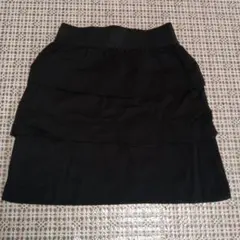 美品　ブラック レイヤードタイトスカートのサムネイル