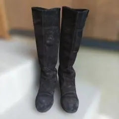 FABIO RUSCONI スエードロングブーツ 黒　36