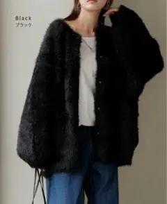 【期間限定価格】HUG.U 2025AW新作 カーディガン フェザー