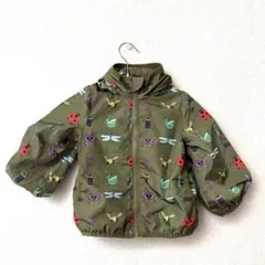 【未使用】昆虫大集合ウインドブレーカー インセクトコレクション昆虫柄　カーキ　S