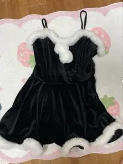 黒いサンタコスチューム アームカバー付き