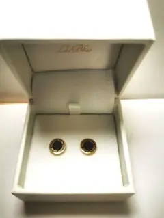 MARC BY MARCJACOBS ピアス ブラック ゴールド 丸型