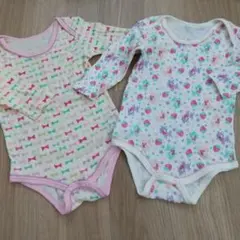長袖ロンパース2枚セット