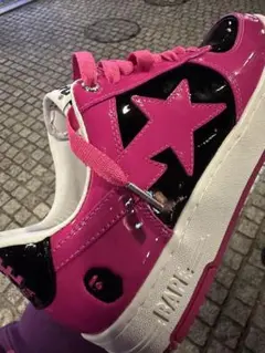 A BATHING APE BAPE STA ピンク ブラック エナメルのサムネイル