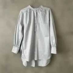 【美品】NOLLEYS ライトブルー　長袖シャツ パールボタン