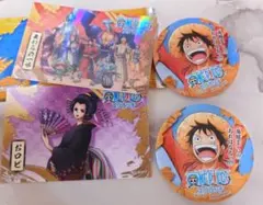 ONE PIECE スクラッチ オリジナル缶バッジ&ステッカー　ワンピース