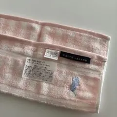 未使用　POLO RALPH LAUREN ピンク　チェック柄　タオルハンカチ