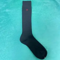 スクールソックス 濃紺 赤刺繍