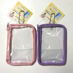 アクリルスタンドケース ポーチ 紫 ピンク ヲタコレ ぬい活 推し活 セリア