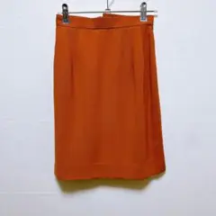 ☆ 【美品】オレンジ タイト ひざ丈 スカート