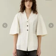 CLANE GINGHAM CHECK DOME SLEEVE SHIRT