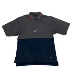 希少　90s NIKE GOLF ハーフジップ　シャツ　センターロゴ　刺繍