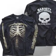 ハーレーダビッドソン 骨 Bone ボーン スカル ロンT 長袖 スケルトン
