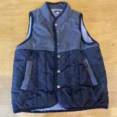 BLUEU AZUR ブルーアズール　ボタン付きダウンベスト