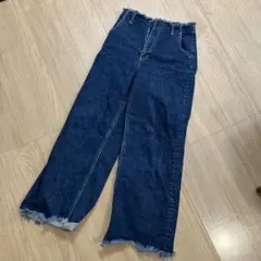J*e様 ハイウエスト ストレート デニム （FRINGE DENIM WIDE