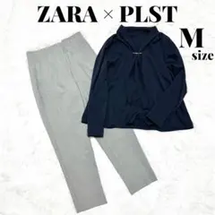 PLST × ZARA コーデ売り ボウタイブラウス パンツ　きれいめ 大人 Mのサムネイル