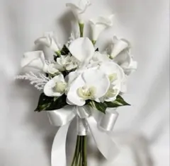 ホワイト 造花 ウェディングブーケ