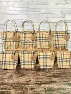 折り紙　ミニ紙袋☆ロンドンチェック☆ 24枚セット