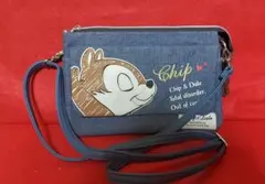 Chip & Dale ショルダーバッグ デニム風
