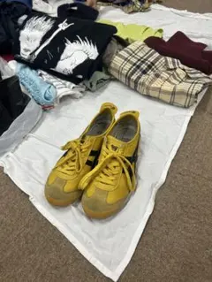 Onitsuka Tiger メキシコ66 イエロー スニーカー　24.5