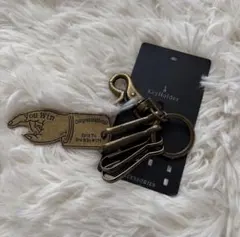 【美品】 真鍮 キーホルダー カナビラ アンティーク 栓抜 アメカジのサムネイル
