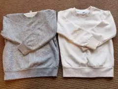 トレーナー2枚セット グレー・ホワイト