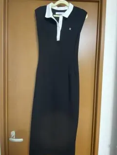 【ハーリップトゥ】French Sleeve Polo Long Dress
