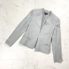 美品 theory ノーカラージャケット 総裏 グレー サイズ00*FD174